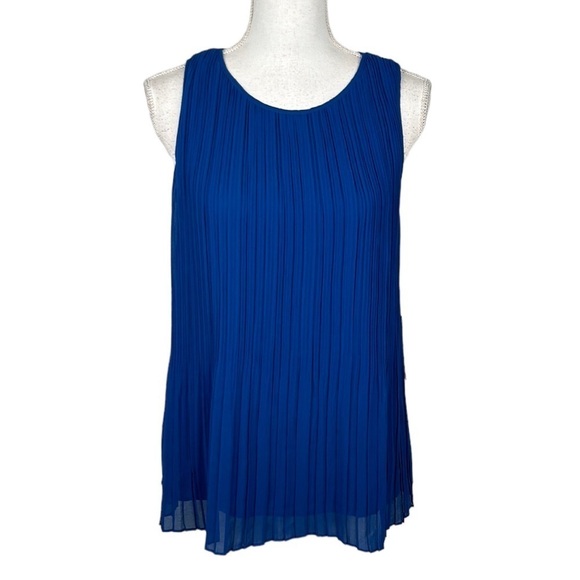 Halogen Blue Monaco Pleated Flowy Tank Top Size XS New with tags! - Picture 1 of 8